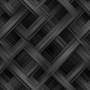 Black & Gray Criss Cross - small