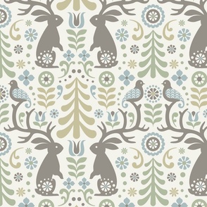 Jackalope Forest Gray Medium Scale