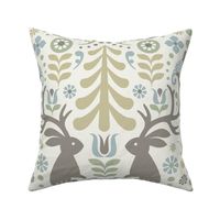 Jackalope Forest Gray Large Scale