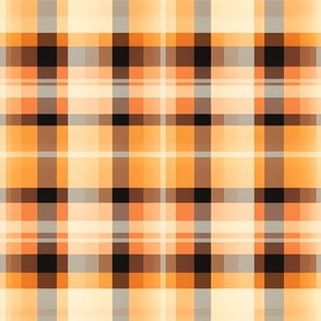 Black, Brown & Orange Plaid - medium