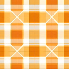 Orange & White Geometric - large