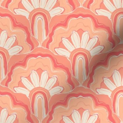 Deco Peacock - Peach Fuzz - Pantone Color of the Year 2024
