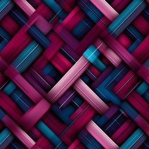 Blue, Pink & Purple Geometric - small