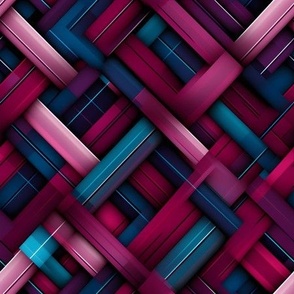 Blue, Pink & Purple Geometric - medium