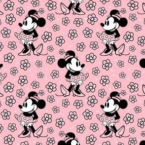 Smaller Scale Steamboat Willie Minnie Mouse in Pink