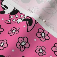 Bigger Scale Steamboat Willie Minnie Mouse in Hot Pink