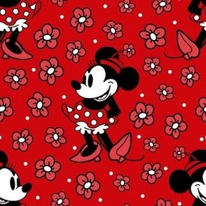 Bigger Scale Steamboat Willie Minnie Mouse in Red