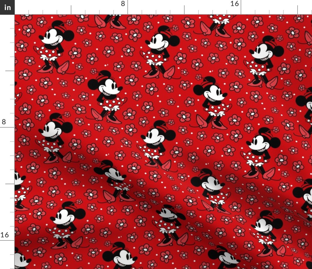 Bigger Scale Steamboat Willie Minnie Mouse in Red