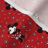 Smaller Scale Steamboat Willie Minnie Mouse in Red