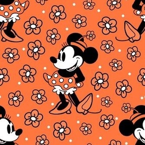 Bigger Scale Steamboat Willie Minnie Mouse in Orange