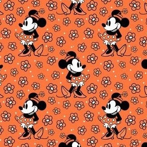 Smaller Scale Steamboat Willie Minnie Mouse in Orange