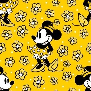 Bigger Scale Steamboat Willie Minnie Mouse in Yellow
