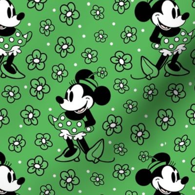 Bigger Scale Steamboat Willie Minnie Mouse in Green