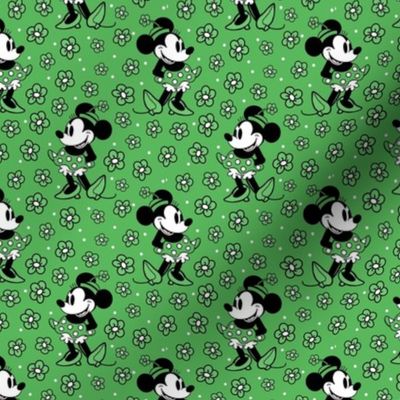 Smaller Scale Steamboat Willie Minnie Mouse in Green