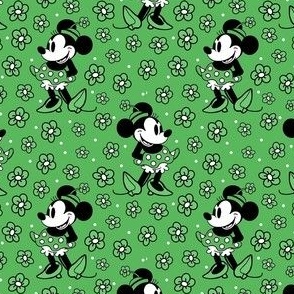 Smaller Scale Steamboat Willie Minnie Mouse in Green