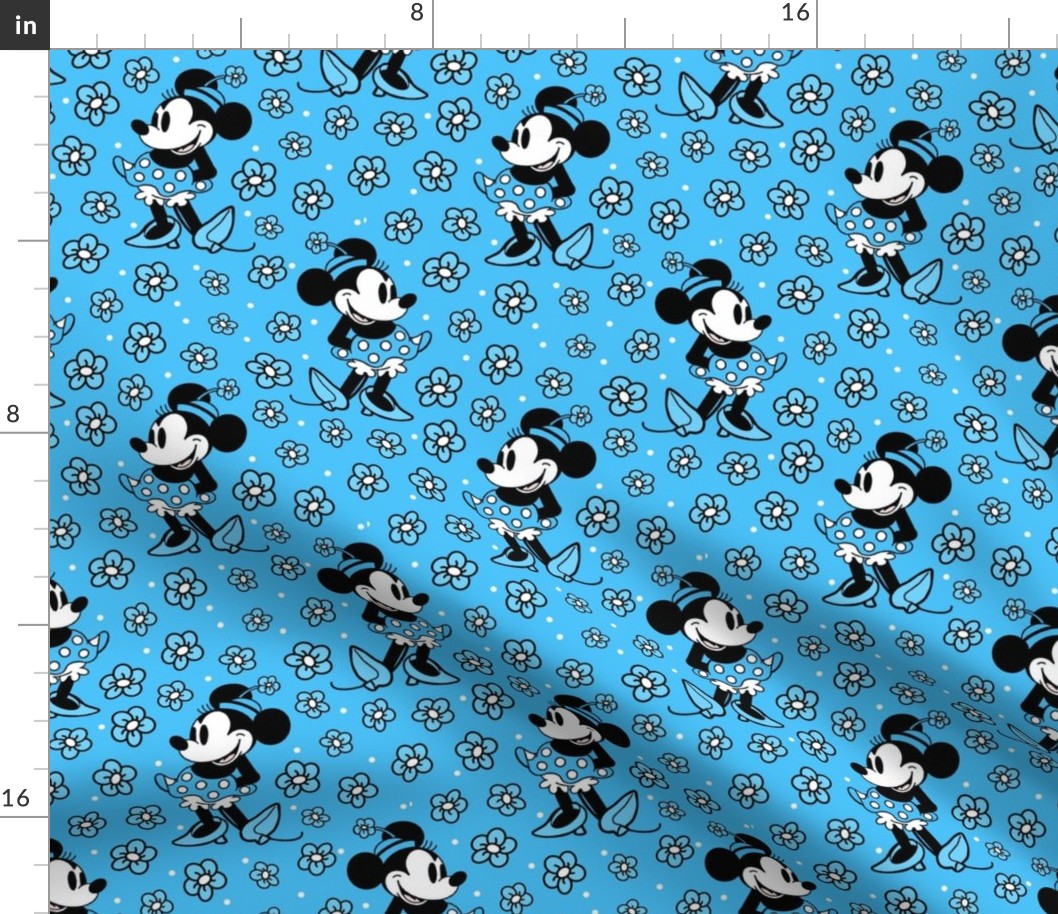 Bigger Scale Steamboat Willie Minnie Mouse in Blue