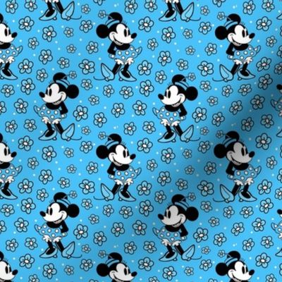 Smaller Scale Steamboat Willie Minnie Mouse in Blue