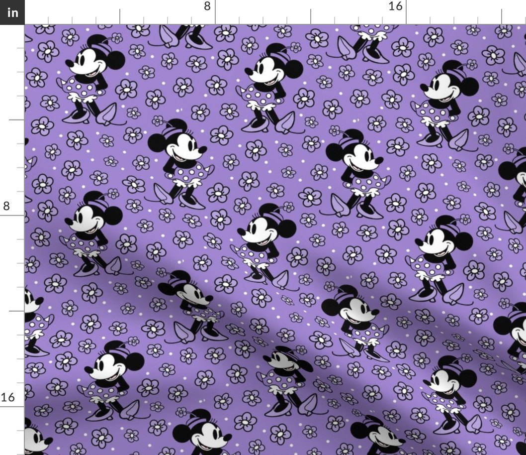 Bigger Scale Steamboat Willie Minnie Mouse in Purple