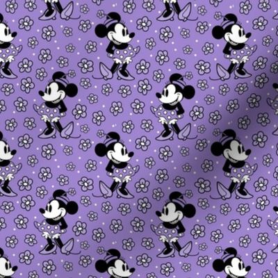 Smaller Scale Steamboat Willie Minnie Mouse in Purple