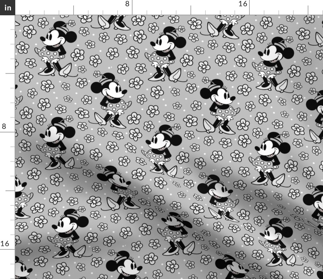 Bigger Scale Steamboat Willie Minnie Mouse in Grey