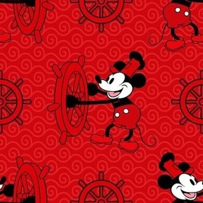 Bigger Scale Steamboat Willie in Red