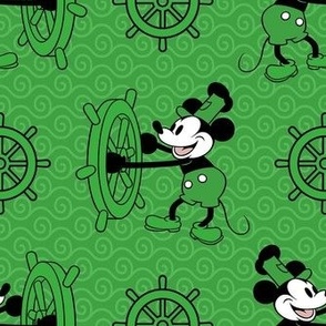Bigger Scale Steamboat Willie in Green