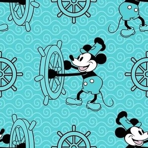 Bigger Scale Steamboat Willie in Turquoise
