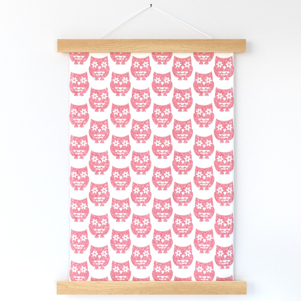 Sparkle Owls- Pink