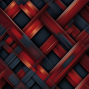 Red & Black Criss Cross - medium