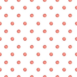 Red Hand Painted Polka Dots