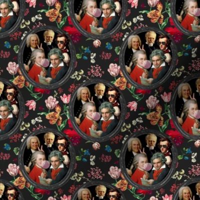 Fab Five Composers Floral Background