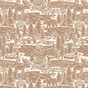 North Country Summer - 12" large - fawn and alabaster 