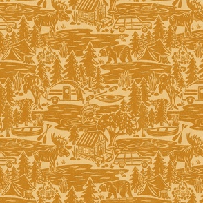 North Country Summer - 12" large - autumn gold 