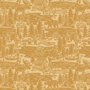 North Country Summer - 12" large - mustard 