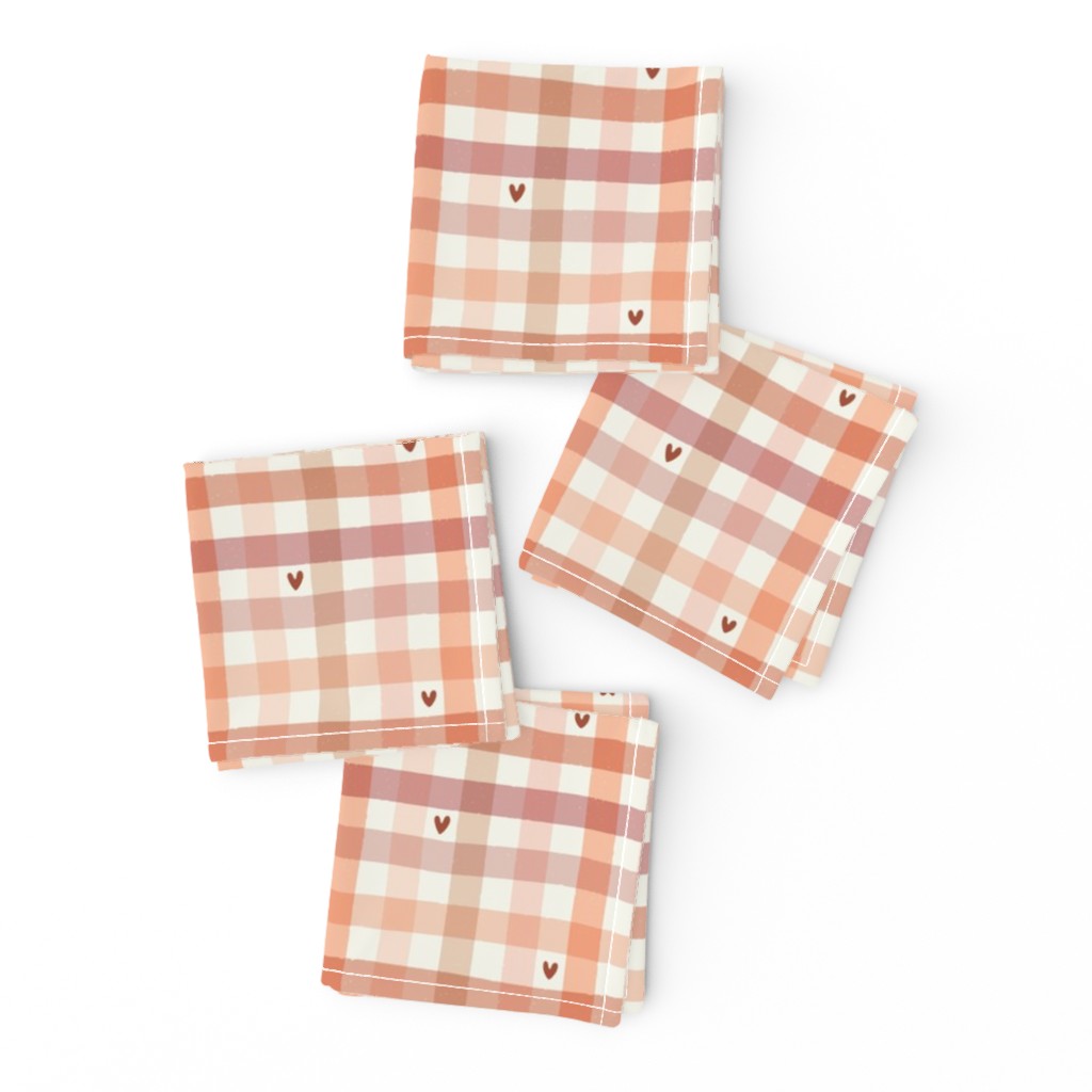 Multicoloured Gingham with Hearst | Valentine's day Check in Soft Pastel Colours 