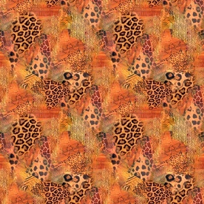 Animal Fur Africa Vibe Wildlife Collage Smalle Scale