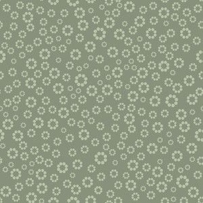 Ditzy Sprocket Dotted Rings Sage Green on green small scale blender pattern 