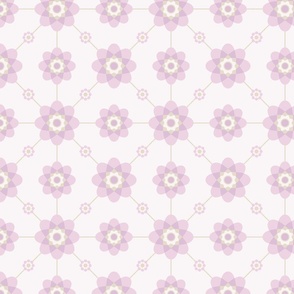 Geometric Floral (lilac and beige)