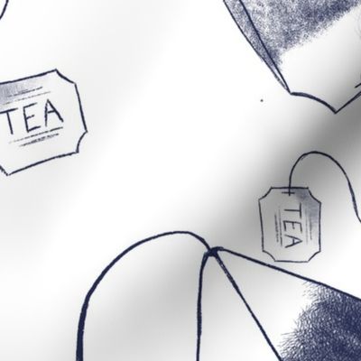 Teabag Pattern Blue - Large
