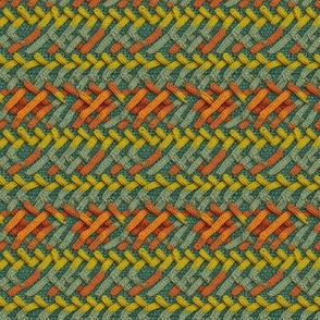 Knit green and orange Pattern