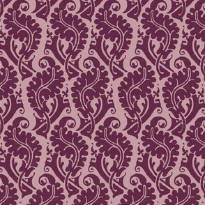 Renaissance Venetian Leaf, dark cerise