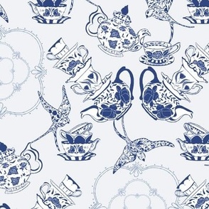 Spilled Porcelain - Royal Blue