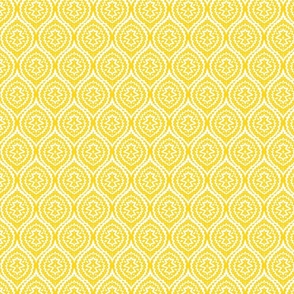 Yellow and White Block Print Drops