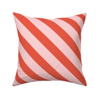 Diagonal Stripe | Red + Pink