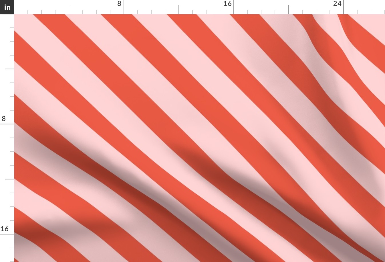 Diagonal Stripe | Red + Pink