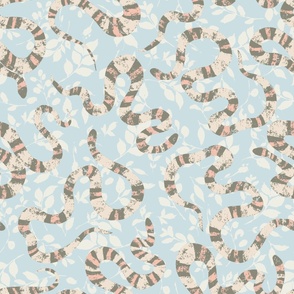 (XL) Multi-Directional Textured Snakes in the Forest Extra Large - Polar Sky