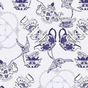 Spilled Porcelain - Aubergine Velvet