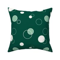 Merry Snowballs in Pine Green Color Palette - Large scale