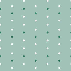 Dotty Zig-Zags in Pine Green Color Palette - Large scale