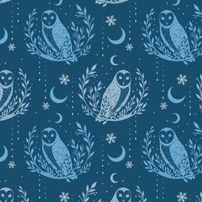 Owl Moon - Block Inspired Pattern